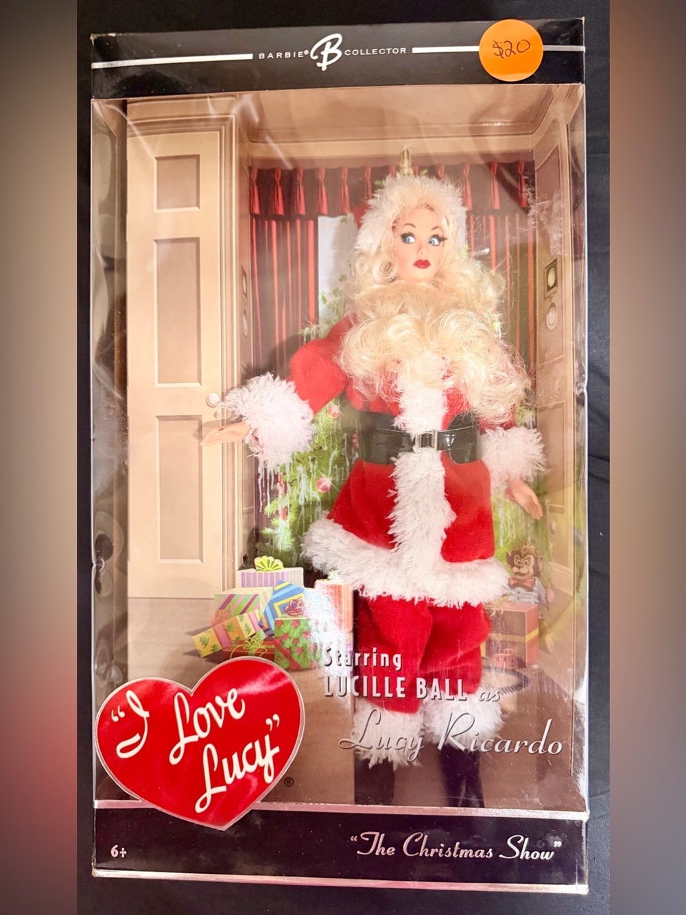 2002 Barbie Loves Lucy The Christmas Show Collector Doll Mattel-NIB
